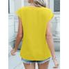 imageANRABESS Women Tops Cap Sleeve Textured Dressy Casual V Neck Shirts 2025 Summer Business Work Blouses OutfitsYellow