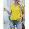 imageANRABESS Women Tops Cap Sleeve Textured Dressy Casual V Neck Shirts 2025 Summer Business Work Blouses OutfitsYellow