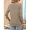 imageANRABESS Womens 34 Length Sleeve Tops 2025 Summer Tee TShirts Boat Neck Tunic Travel Basic Blouses Fall Fashion ClothesLight Tan