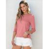 imageANRABESS Womens 34 Sleeve Tops Henley Shirts Casual Trendy Button T Shirts 2025 Summer Basic TunicCoral Pink