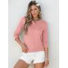 imageANRABESS Womens 34 Sleeve Tops Henley Shirts Casual Trendy Button T Shirts 2025 Summer Basic TunicCoral Pink