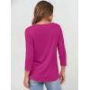 imageANRABESS Womens 34 Sleeve Tops Henley Shirts Casual Trendy Button T Shirts 2025 Summer Basic TunicHot Pink