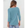 imageANRABESS Womens 34 Sleeve Tops Henley Shirts Casual Trendy Button T Shirts 2025 Summer Basic TunicLake Blue