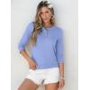imageANRABESS Womens 34 Sleeve Tops Henley Shirts Casual Trendy Button T Shirts 2025 Summer Basic TunicSky Blue