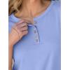 imageANRABESS Womens 34 Sleeve Tops Henley Shirts Casual Trendy Button T Shirts 2025 Summer Basic TunicSky Blue