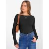 imageANRABESS Womens Boat Neck Long Sleeve Shirts Rib Knit Slim Fitting Tops Basic Tees 2025 Casual Comfy Fall Outfits ClothesBlack