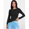 imageANRABESS Womens Boat Neck Long Sleeve Shirts Rib Knit Slim Fitting Tops Basic Tees 2025 Casual Comfy Fall Outfits ClothesBlack