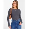 imageANRABESS Womens Boat Neck Long Sleeve Shirts Rib Knit Slim Fitting Tops Basic Tees 2025 Casual Comfy Fall Outfits ClothesDeep Grey