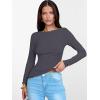 imageANRABESS Womens Boat Neck Long Sleeve Shirts Rib Knit Slim Fitting Tops Basic Tees 2025 Casual Comfy Fall Outfits ClothesDeep Grey