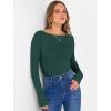 imageANRABESS Womens Boat Neck Long Sleeve Shirts Rib Knit Slim Fitting Tops Basic Tees 2025 Casual Comfy Fall Outfits ClothesForest Green