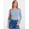 imageANRABESS Womens Boat Neck Long Sleeve Shirts Rib Knit Slim Fitting Tops Basic Tees 2025 Casual Comfy Fall Outfits ClothesGrey Blue