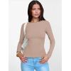 imageANRABESS Womens Boat Neck Long Sleeve Shirts Rib Knit Slim Fitting Tops Basic Tees 2025 Casual Comfy Fall Outfits ClothesLight Camel