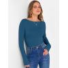 imageANRABESS Womens Boat Neck Long Sleeve Shirts Rib Knit Slim Fitting Tops Basic Tees 2025 Casual Comfy Fall Outfits ClothesTeal