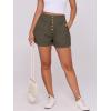 imageANRABESS Womens Denim Shorts Summer Baggy High Waisted Flowy Wide Leg Buttons Pleated Casual Jean Shorts 2025 Fashion SkortsArmy Green