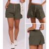 imageANRABESS Womens Denim Shorts Summer Baggy High Waisted Flowy Wide Leg Buttons Pleated Casual Jean Shorts 2025 Fashion SkortsArmy Green