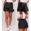 imageANRABESS Womens Denim Shorts Summer Baggy High Waisted Flowy Wide Leg Buttons Pleated Casual Jean Shorts 2025 Fashion SkortsBlack