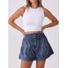 imageANRABESS Womens Denim Shorts Summer Baggy High Waisted Flowy Wide Leg Buttons Pleated Casual Jean Shorts 2025 Fashion SkortsBlue