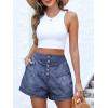 imageANRABESS Womens Denim Shorts Summer Baggy High Waisted Flowy Wide Leg Buttons Pleated Casual Jean Shorts 2025 Fashion SkortsBlue