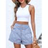 imageANRABESS Womens Denim Shorts Summer Baggy High Waisted Flowy Wide Leg Buttons Pleated Casual Jean Shorts 2025 Fashion SkortsLight Blue