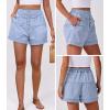 imageANRABESS Womens Denim Shorts Summer Baggy High Waisted Flowy Wide Leg Buttons Pleated Casual Jean Shorts 2025 Fashion SkortsLight Blue