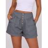 imageANRABESS Womens Denim Shorts Summer Baggy High Waisted Flowy Wide Leg Buttons Pleated Casual Jean Shorts 2025 Fashion SkortsLight Grey