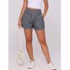 imageANRABESS Womens Denim Shorts Summer Baggy High Waisted Flowy Wide Leg Buttons Pleated Casual Jean Shorts 2025 Fashion SkortsLight Grey