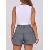 imageANRABESS Womens Denim Shorts Summer Baggy High Waisted Flowy Wide Leg Buttons Pleated Casual Jean Shorts 2025 Fashion SkortsLight Grey