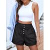 imageANRABESS Womens Denim Shorts Summer Baggy High Waisted Flowy Wide Leg Buttons Pleated Casual Jean Shorts 2025 Fashion SkortsWashed Black