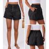 imageANRABESS Womens Denim Shorts Summer Baggy High Waisted Flowy Wide Leg Buttons Pleated Casual Jean Shorts 2025 Fashion SkortsWashed Black