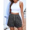 imageANRABESS Womens Denim Shorts Summer Baggy High Waisted Flowy Wide Leg Buttons Pleated Casual Jean Shorts 2025 Fashion SkortsWashed Dark Grey