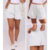 imageANRABESS Womens Denim Shorts Summer Baggy High Waisted Flowy Wide Leg Buttons Pleated Casual Jean Shorts 2025 Fashion SkortsWhite
