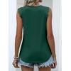imageANRABESS Womens Lace Trim Tank Tops V Neck Sleeveless Shirts 2025 Summer Casual Trendy Dressy Cami TopDark Green