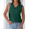 imageANRABESS Womens Lace Trim Tank Tops V Neck Sleeveless Shirts 2025 Summer Casual Trendy Dressy Cami TopDark Green