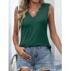 imageANRABESS Womens Lace Trim Tank Tops V Neck Sleeveless Shirts 2025 Summer Casual Trendy Dressy Cami TopDark Green
