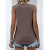 imageANRABESS Womens Lace Trim Tank Tops V Neck Sleeveless Shirts 2025 Summer Casual Trendy Dressy Cami TopLight Brown