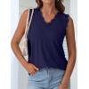 imageANRABESS Womens Lace Trim Tank Tops V Neck Sleeveless Shirts 2025 Summer Casual Trendy Dressy Cami TopNavy Blue