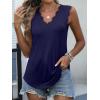 imageANRABESS Womens Lace Trim Tank Tops V Neck Sleeveless Shirts 2025 Summer Casual Trendy Dressy Cami TopNavy Blue