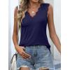 imageANRABESS Womens Lace Trim Tank Tops V Neck Sleeveless Shirts 2025 Summer Casual Trendy Dressy Cami TopNavy Blue