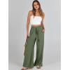 imageANRABESS Womens Linen Pants Summer Casual Palazzo Beach Pant Drawstring High Waist Wide Leg Trousers Vacation OutfitsDeep Green