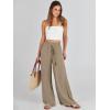 imageANRABESS Womens Linen Pants Summer Casual Palazzo Beach Pant Drawstring High Waist Wide Leg Trousers Vacation OutfitsLight Brown