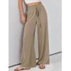 imageANRABESS Womens Linen Pants Summer Casual Palazzo Beach Pant Drawstring High Waist Wide Leg Trousers Vacation OutfitsLight Brown