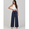 imageANRABESS Womens Linen Pants Summer Casual Palazzo Beach Pant Drawstring High Waist Wide Leg Trousers Vacation OutfitsNavy Blue