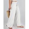 imageANRABESS Womens Linen Pants Summer Casual Palazzo Beach Pant Drawstring High Waist Wide Leg Trousers Vacation OutfitsWhite