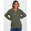 imageANRABESS Womens Long Sleeve Henley Shirts Button Down Tunic Tops Fall Lightweight Sweaters Business Casual Blouses 2025Deep Green