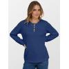 imageANRABESS Womens Long Sleeve Henley Shirts Button Down Tunic Tops Fall Lightweight Sweaters Business Casual Blouses 2025Navy Blue