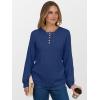 imageANRABESS Womens Long Sleeve Henley Shirts Button Down Tunic Tops Fall Lightweight Sweaters Business Casual Blouses 2025Navy Blue