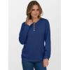 imageANRABESS Womens Long Sleeve Henley Shirts Button Down Tunic Tops Fall Lightweight Sweaters Business Casual Blouses 2025Navy Blue