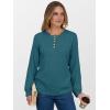 imageANRABESS Womens Long Sleeve Henley Shirts Button Down Tunic Tops Fall Lightweight Sweaters Business Casual Blouses 2025Teal