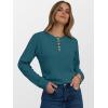 imageANRABESS Womens Long Sleeve Henley Shirts Button Down Tunic Tops Fall Lightweight Sweaters Business Casual Blouses 2025Teal