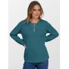 imageANRABESS Womens Long Sleeve Henley Shirts Button Down Tunic Tops Fall Lightweight Sweaters Business Casual Blouses 2025Teal